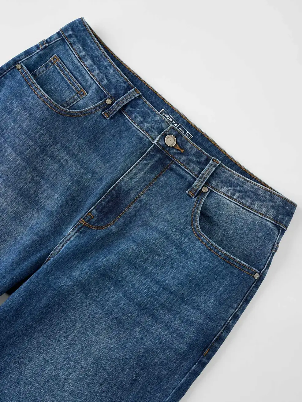 Quần Jeans Nam Baggy Mài Xước - Màu chàm 002 - 28