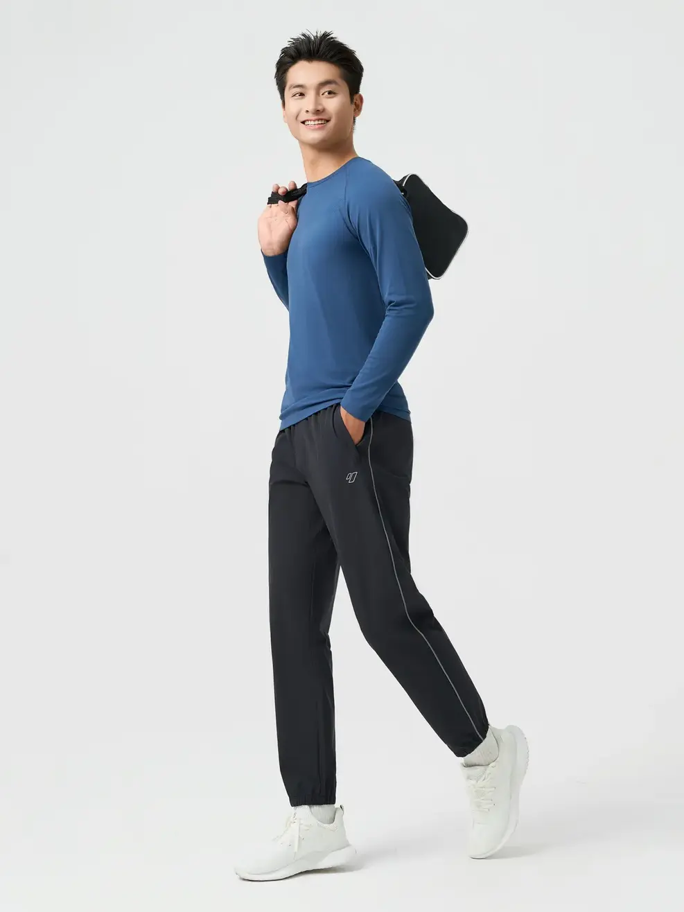 Quần Gió Nam Thể Thao Phối Lé - ĐEN 002 - 29