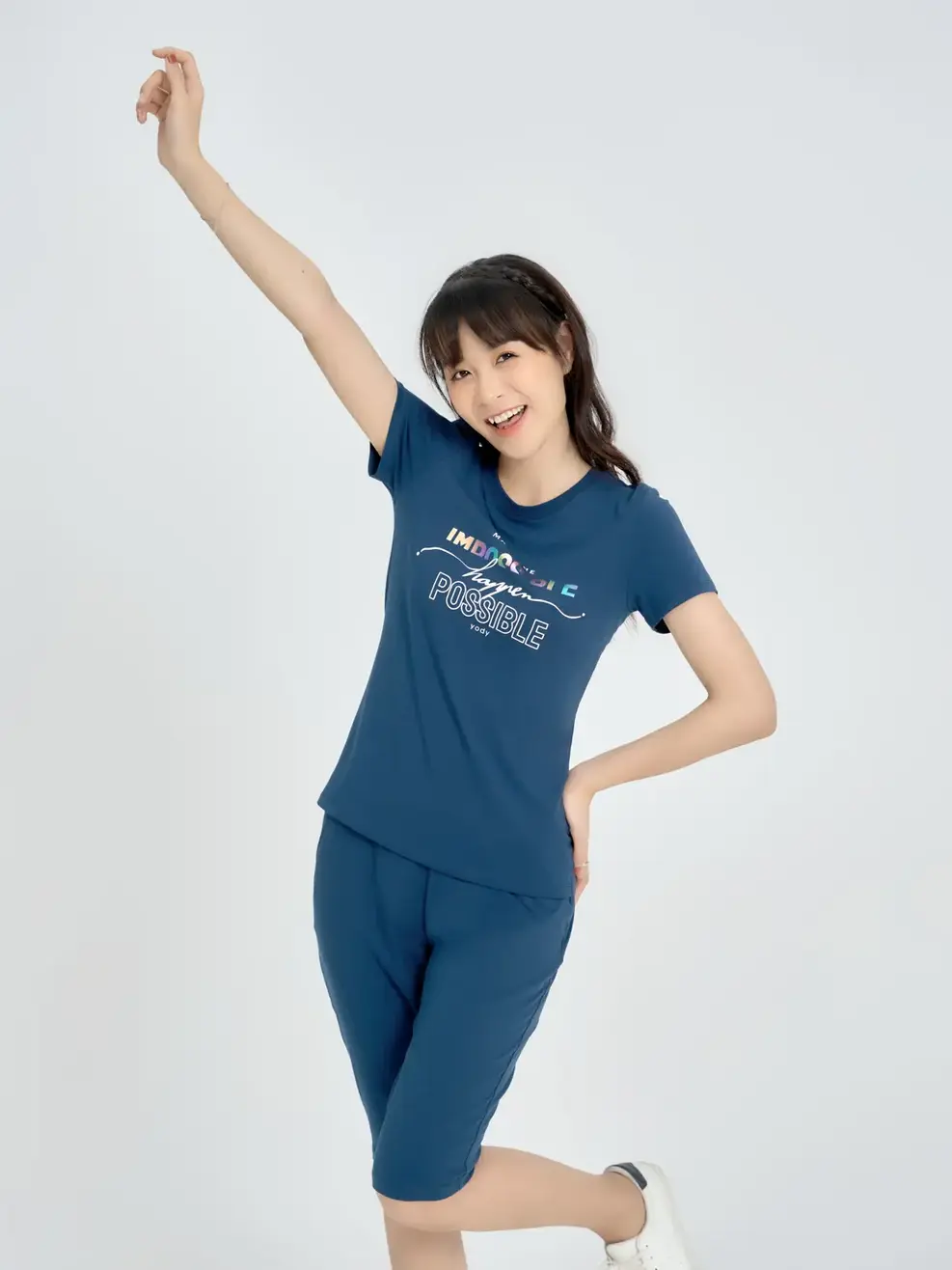 Bộ nữ in posible - Tím than - S