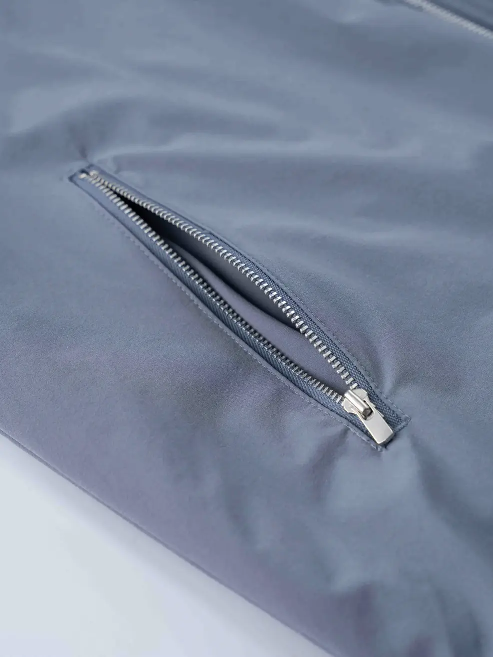 Áo Khoác Nam Bomber Bổ Ngực - Ghi - M