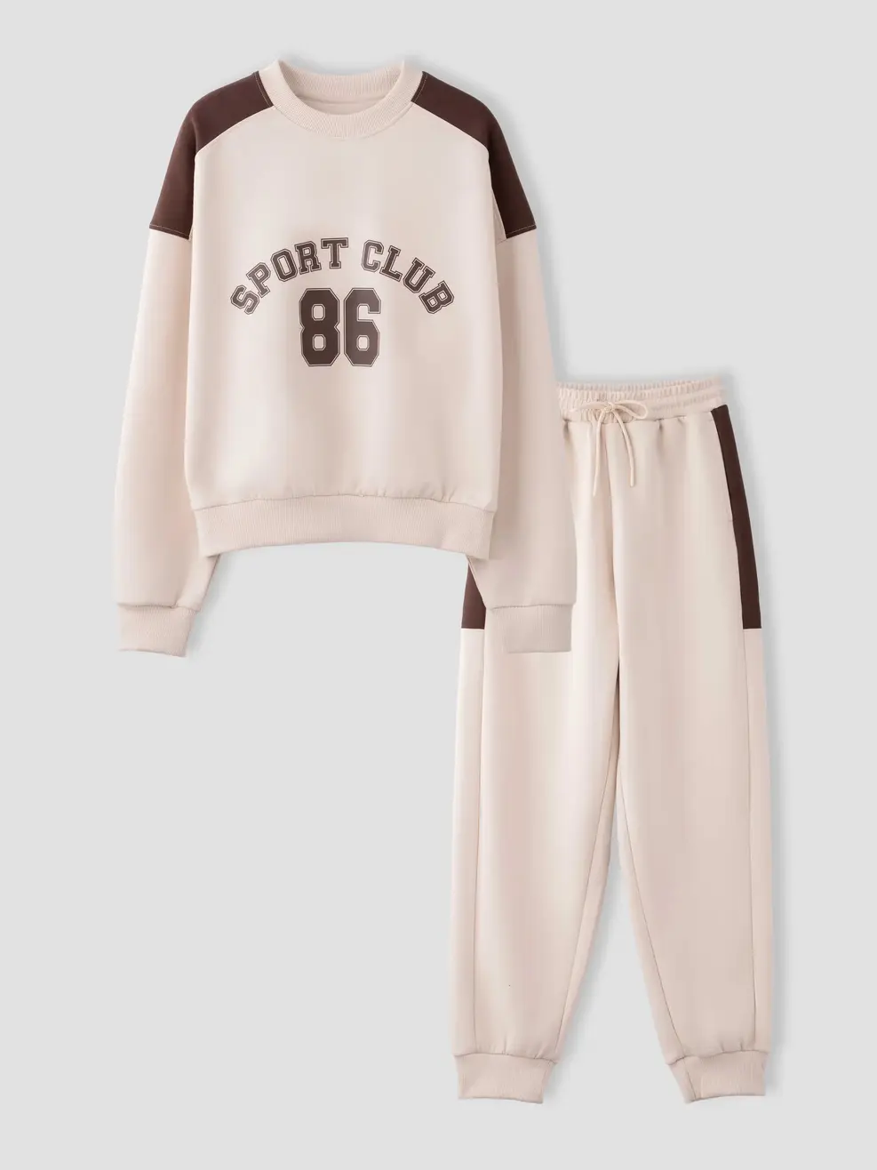 Bộ Đồ Nữ Cổ Tròn In Hình - Be 028 - S