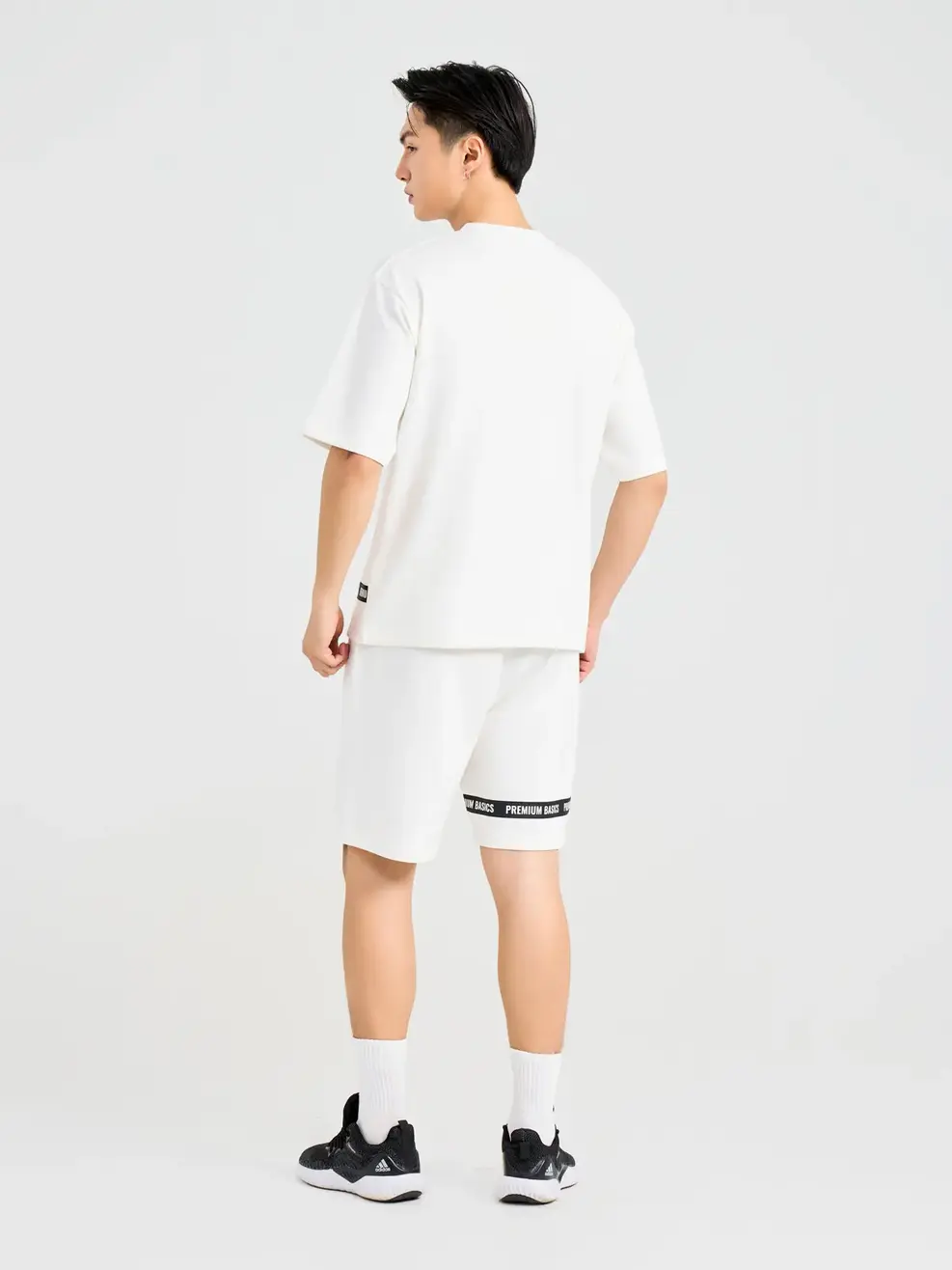 Đồ Bộ Nam Dải Text - Trắng - M