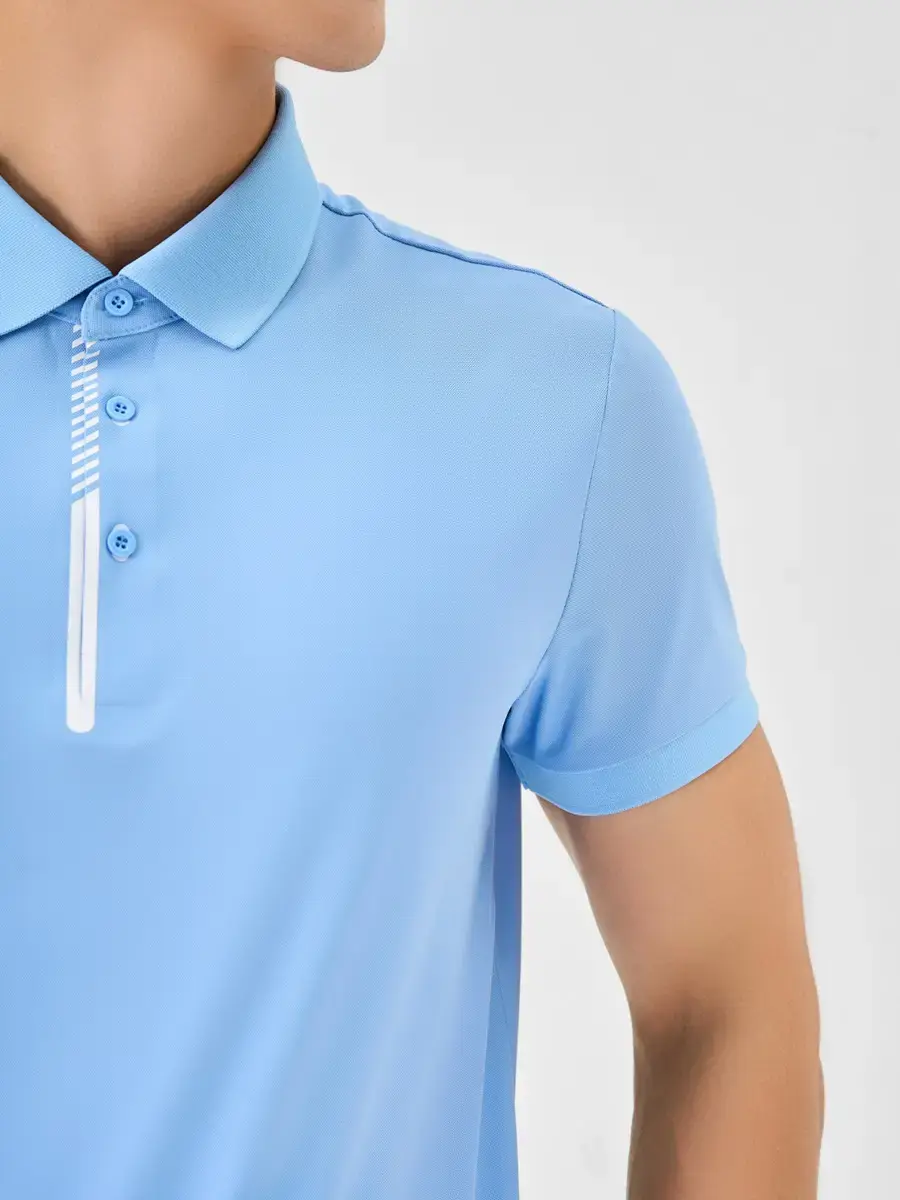 Polo Thể Thao Nam Trụ Áo Ép Sim - Xanh blue - M