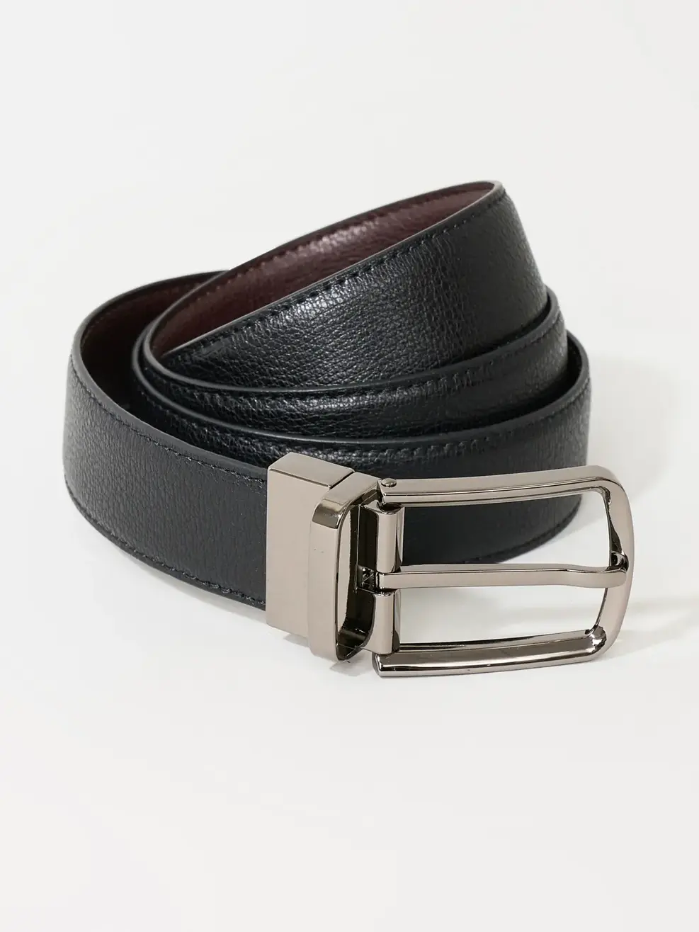 Thắt Lưng Nam Khoá Cài Mặt Xoay 04 - Đen Nâu - 115