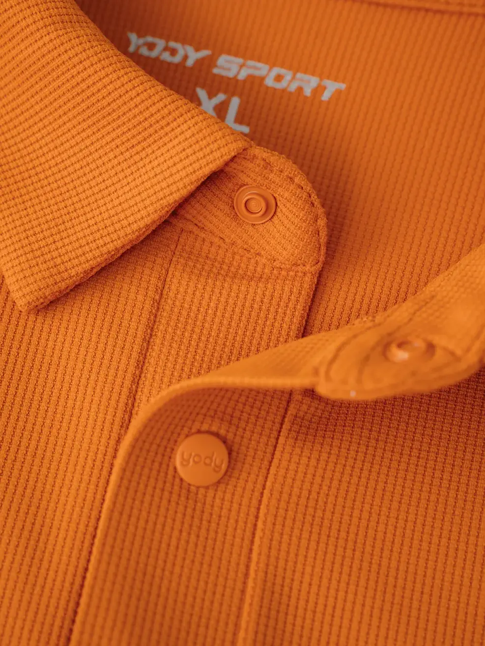 Áo Polo Thể Thao Waffle In Vai - Cam 050 - XL
