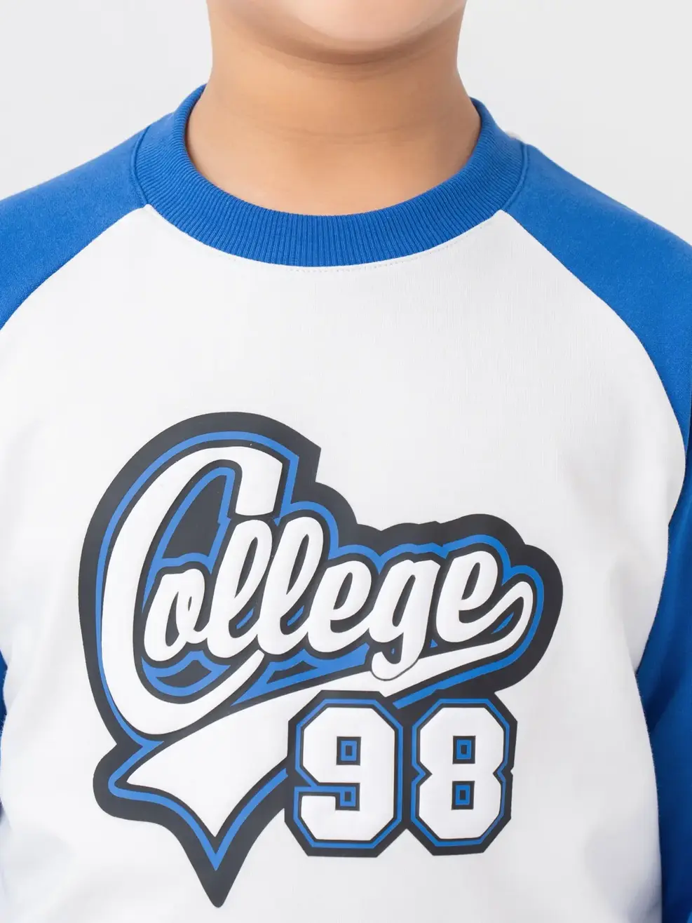 Bộ Thu Đông Kid Nhỏ Tay Raglan - Xanh coban - 2