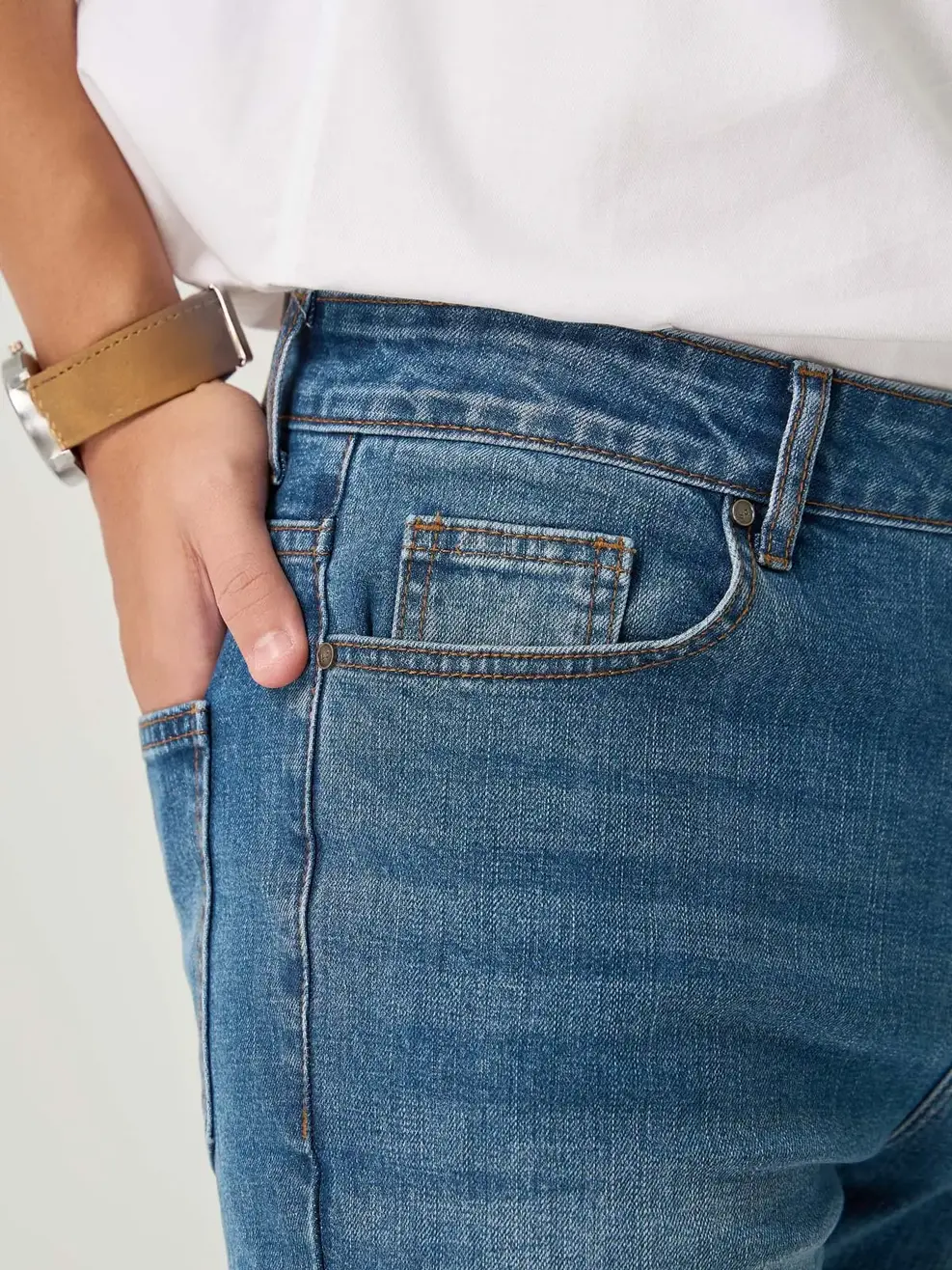 Quần Jeans Nam Ống Suông Co Giãn Thoáng Mát (QJM3071) - Màu chàm 001 - 28