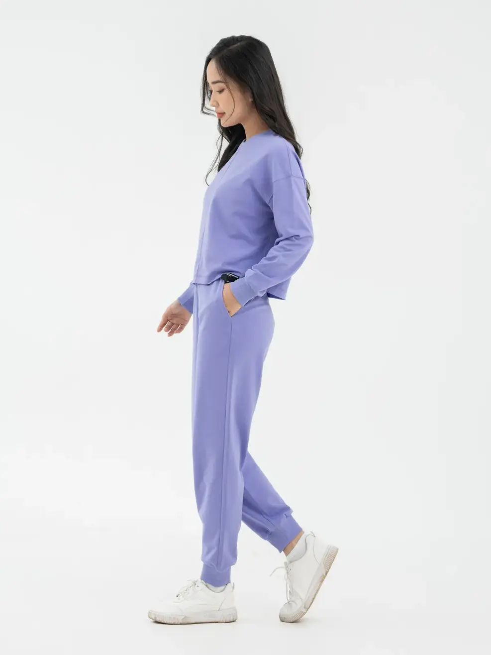 Bộ Đông Nữ Gấu Buông Trẻ Trung - Tím - S