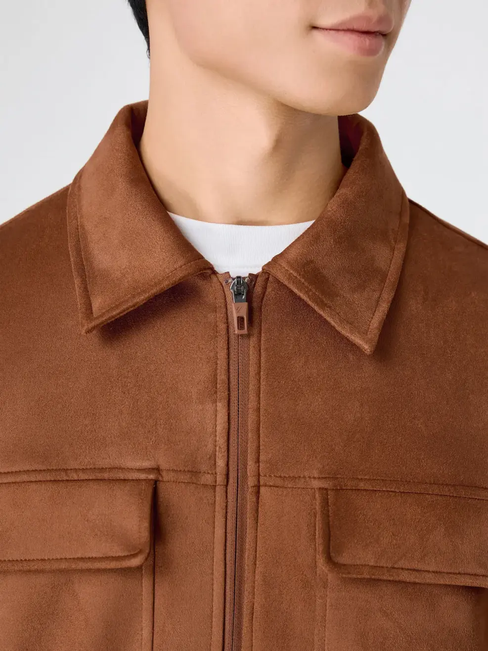 Áo Khoác Nam Da Lộn - Nâu 169 - M