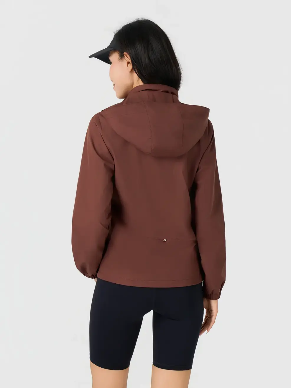 Áo Khoác Gió nữ cơ bản phối dây dệt - Nâu 157 - S