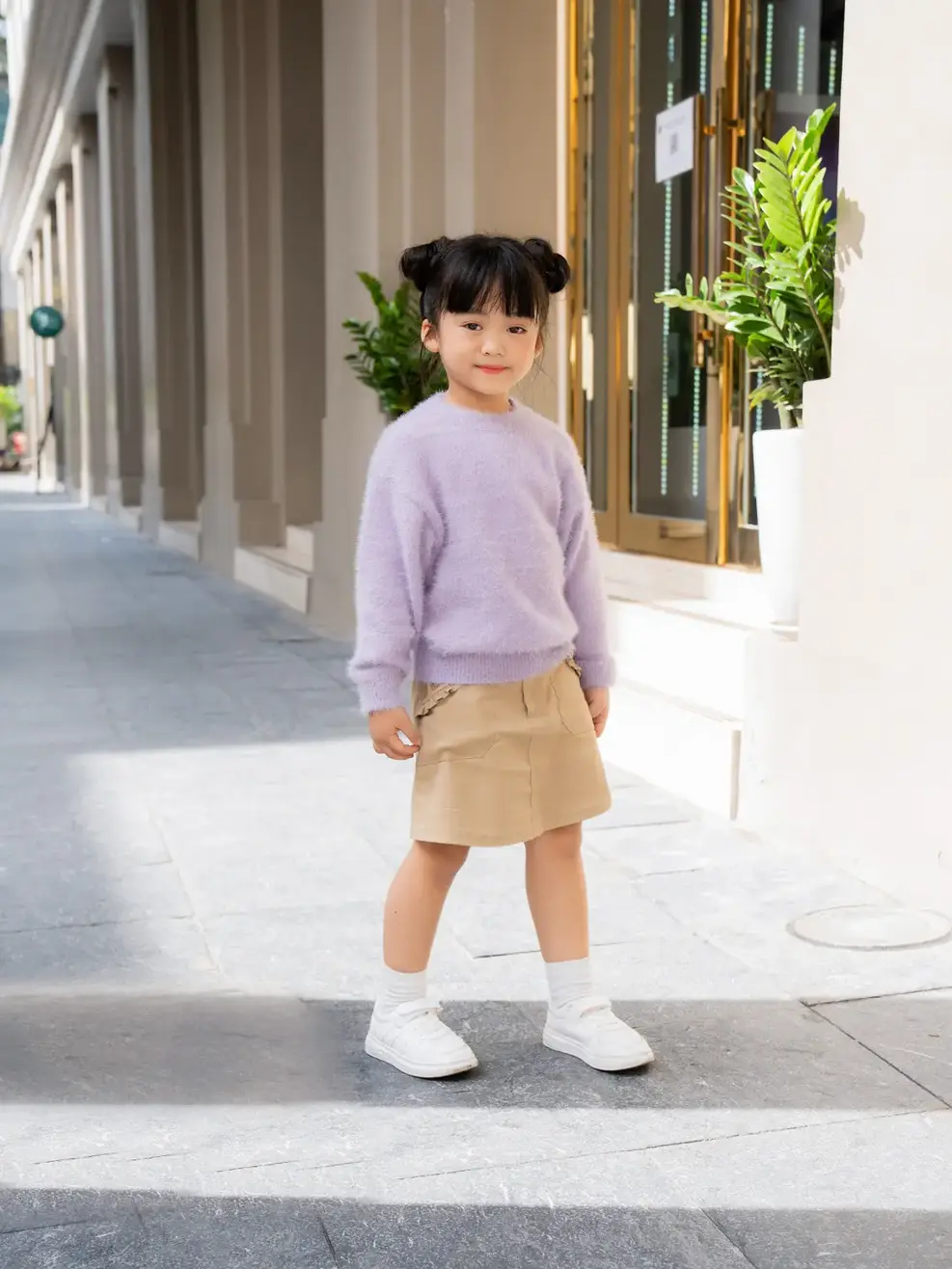 Áo len Kid lên lông - Tím - 2