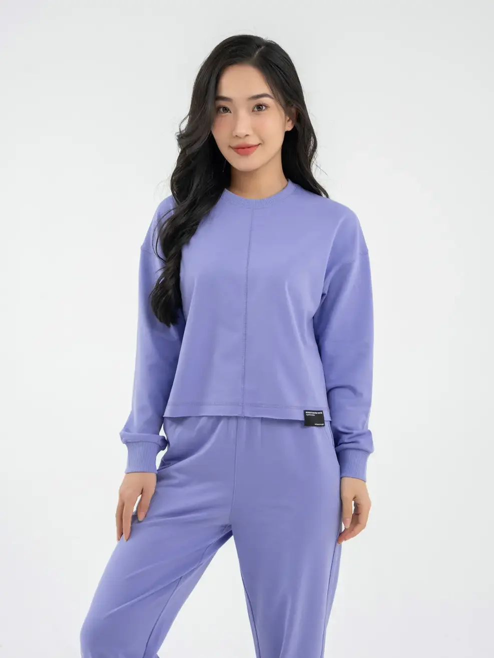 Bộ Đông Nữ Gấu Buông Trẻ Trung - Tím - S