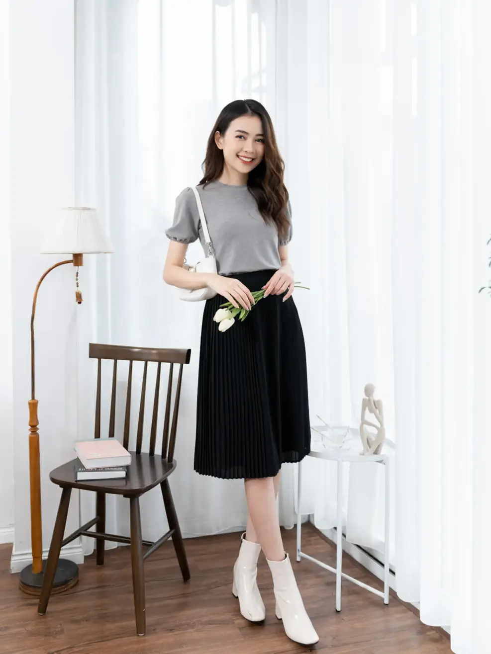 Chân dập ly - Đen - S