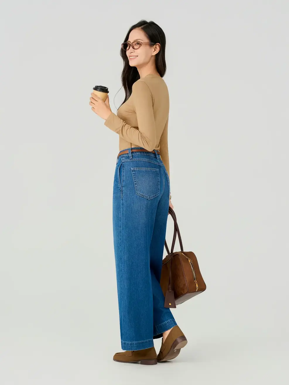 Áo Phông Giữ Nhiệt Nữ Cổ Tròn Slimfit - Nâu 124 - S