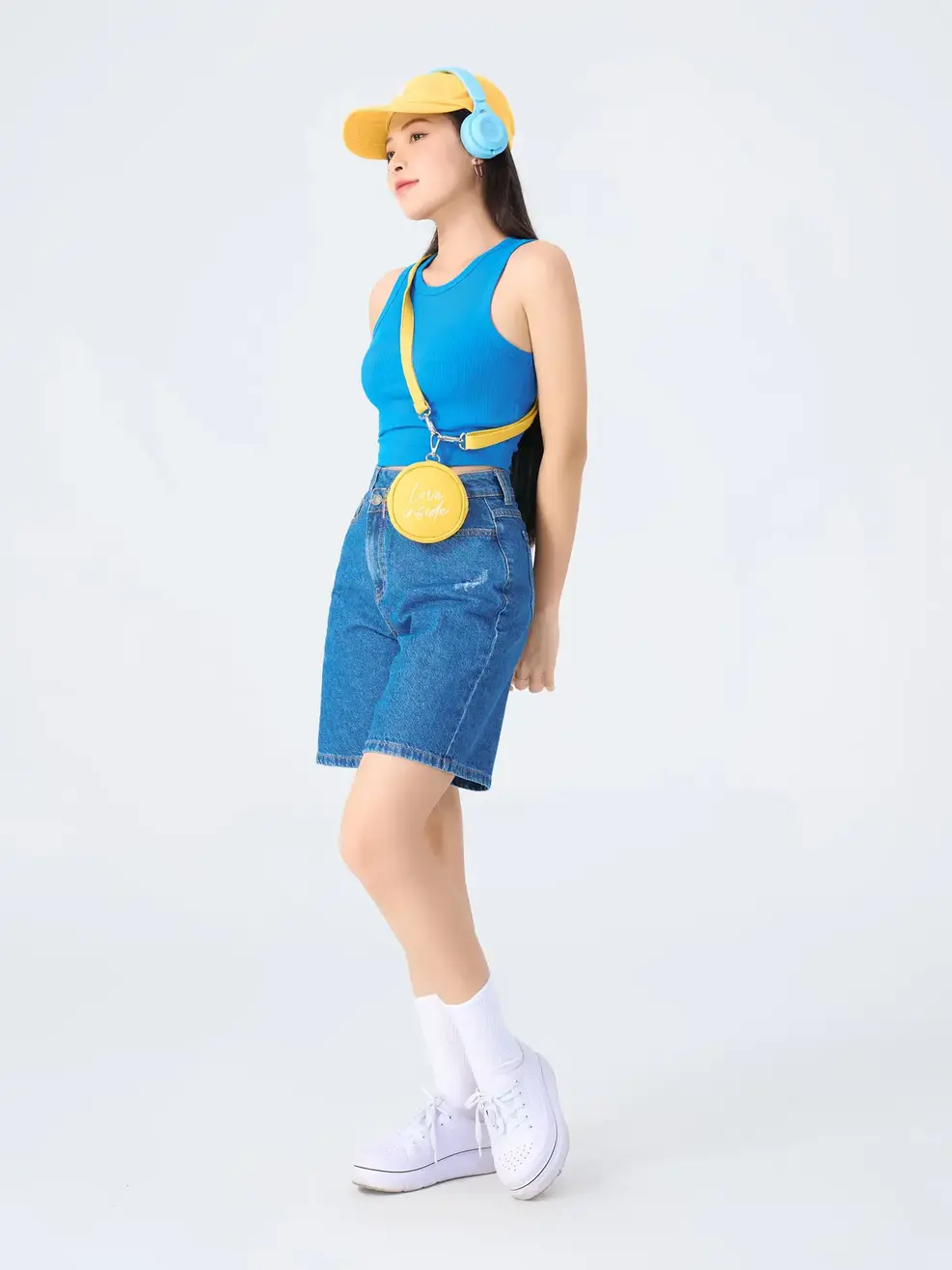 Sooc Jean Nữ Ống Suông Cạp Chéo - Xanh đậm - 25