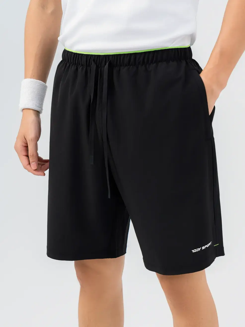 Quần Short Thể Thao Nam Chun Ốp - Đen - 29