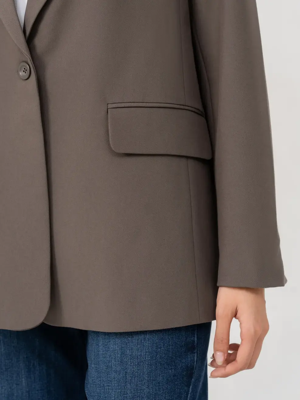 Vest Nữ Dáng Blazer Túi Cơi - Nâu đậm - S