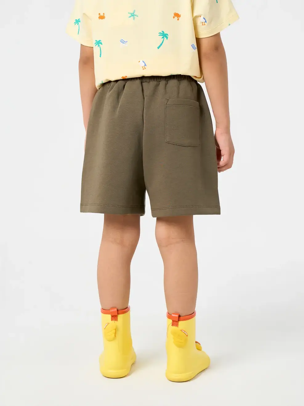 Quần Shorts bé trai túi ốp kidult club - RÊU 035 - 110