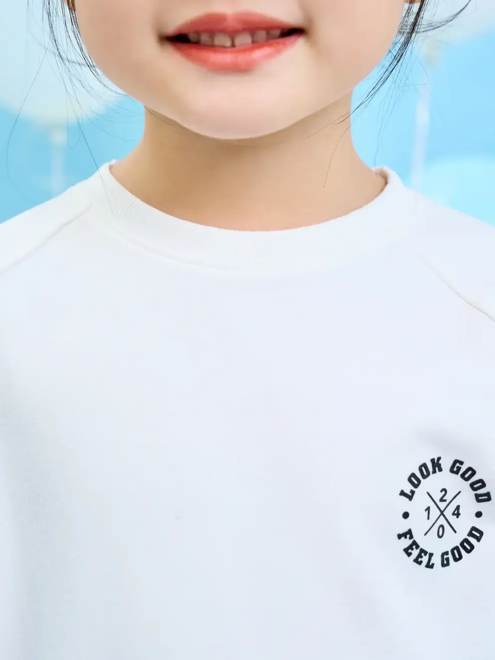 Bộ đồ trẻ em da cá in logo Yody - Trắng Xanh - 2