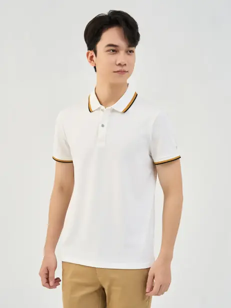 Áo Polo Nam Mắt Chim Bo Hiệu Ứng Dệt Nổi