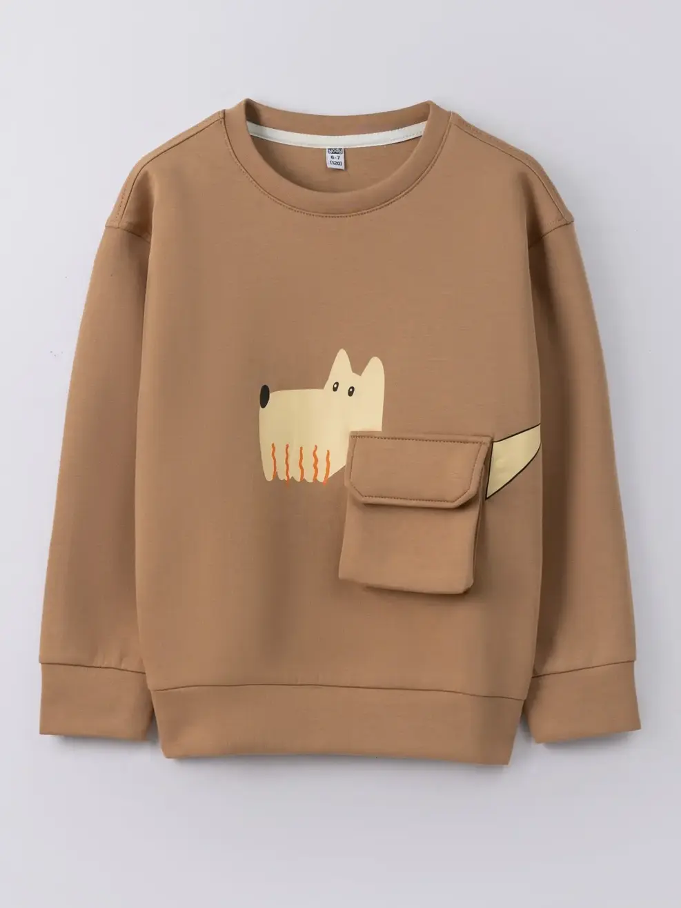 Áo Thu Đông Trẻ Em Túi Chú Cún - Nâu - 2-3