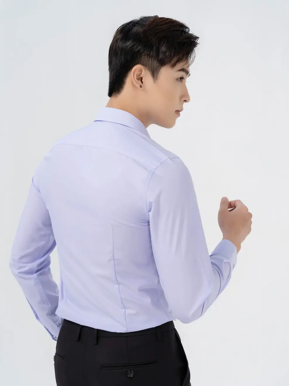 Sơ mi nam YODY (SMM3399) - Tím nhạt - 2XL