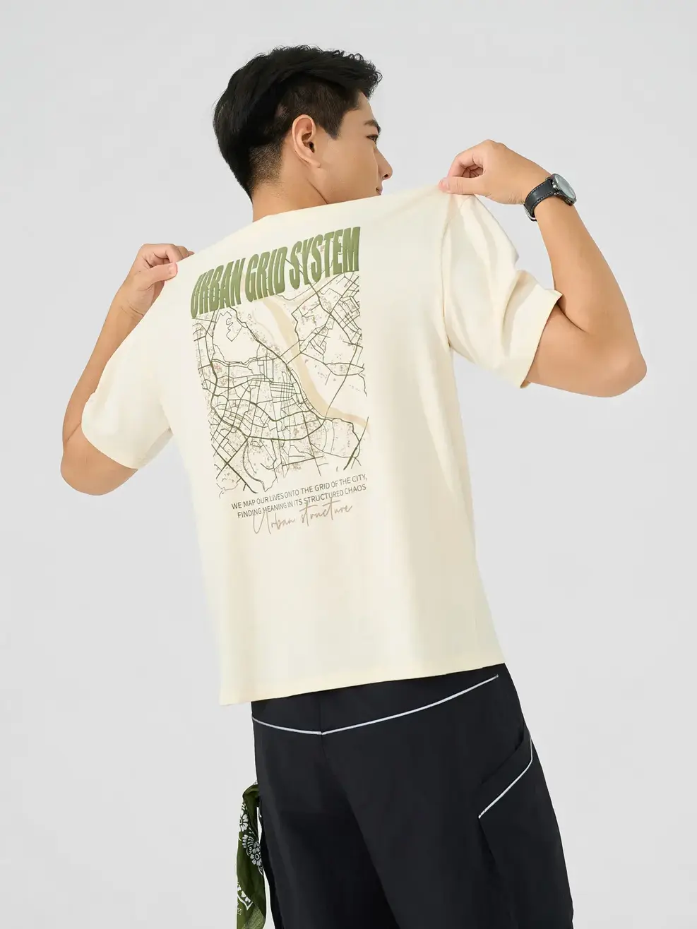 Áo Phông Nam Relax In URBAN GRID SYSTEM - Be 086 - M