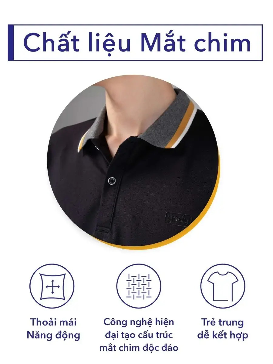 Polo phối bo 01 - Đen - L