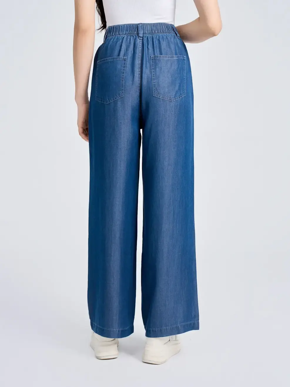 Quần Jeans Giấy Tencel Suông 1 Ly (QJN7062) - Màu chàm 002 - 25
