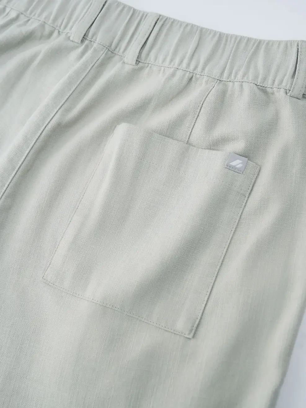 Quần Shorts Nam Đũi Cạp Chun Phối Dây Dệt Sườn - Xám 038 - 32