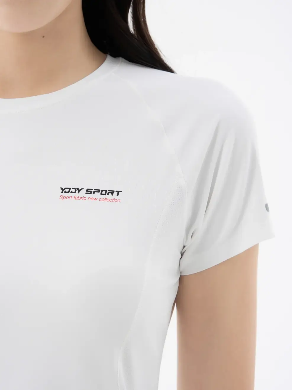 T-shirt Thể Thao Nữ Dáng Ôm Tay Raglan Phối - Trắng - S