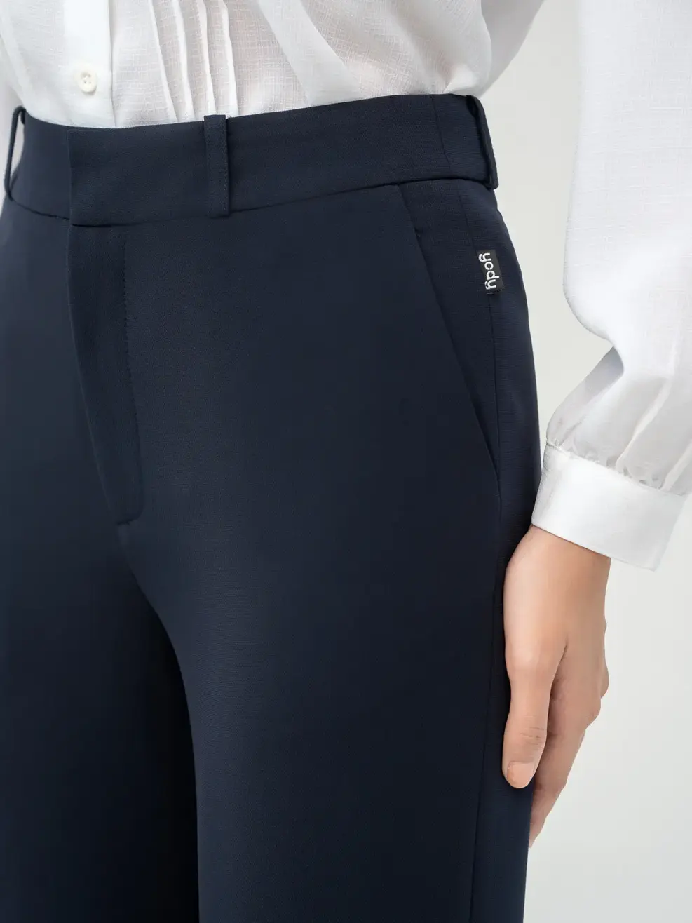 Quần Tây Nữ Ống Vểnh Cơ Bản - Tím than - XL