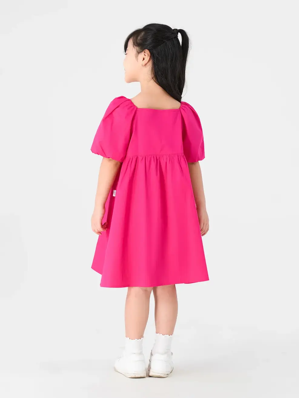 Đầm Kid Tay Bồng - Hồng - 2-3