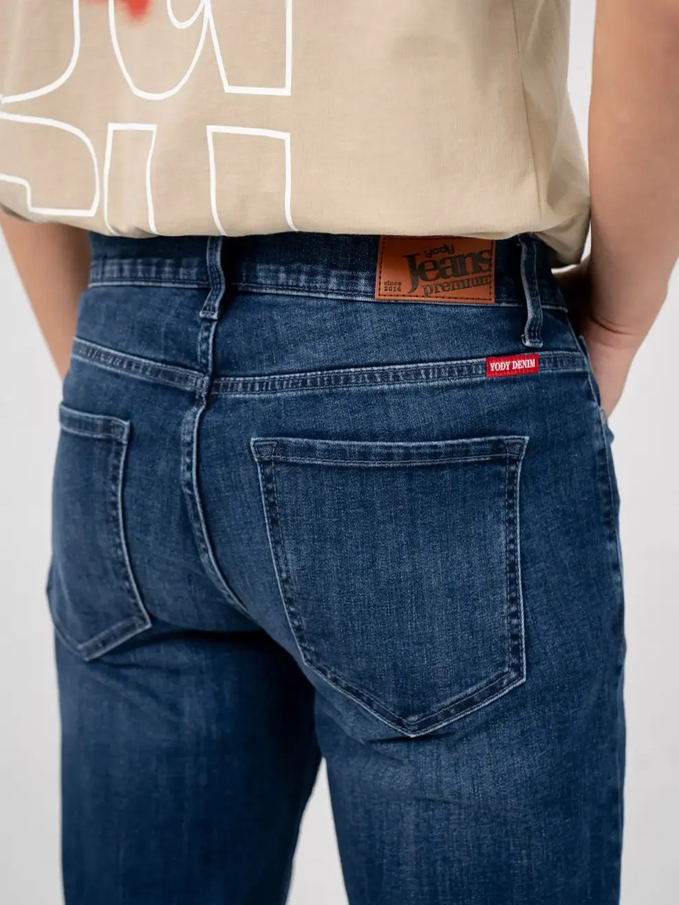 Quần Jeans Nam Coolmax Mỏng Nhẹ Mác Yody - xanh trung - 28