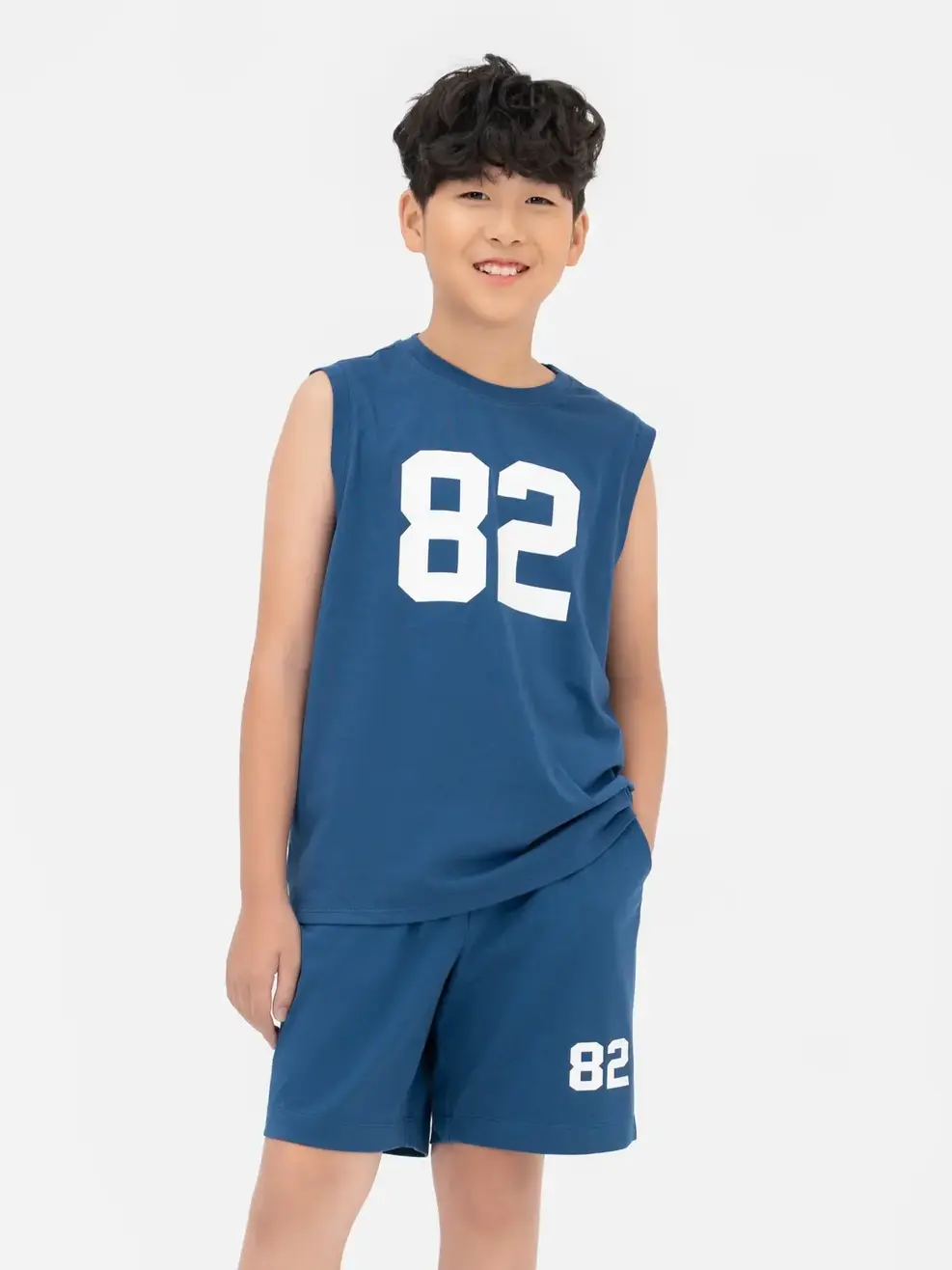 Đồ Bộ Kid Lớn Ba Lỗ In 82 - Xanh đậm - 10