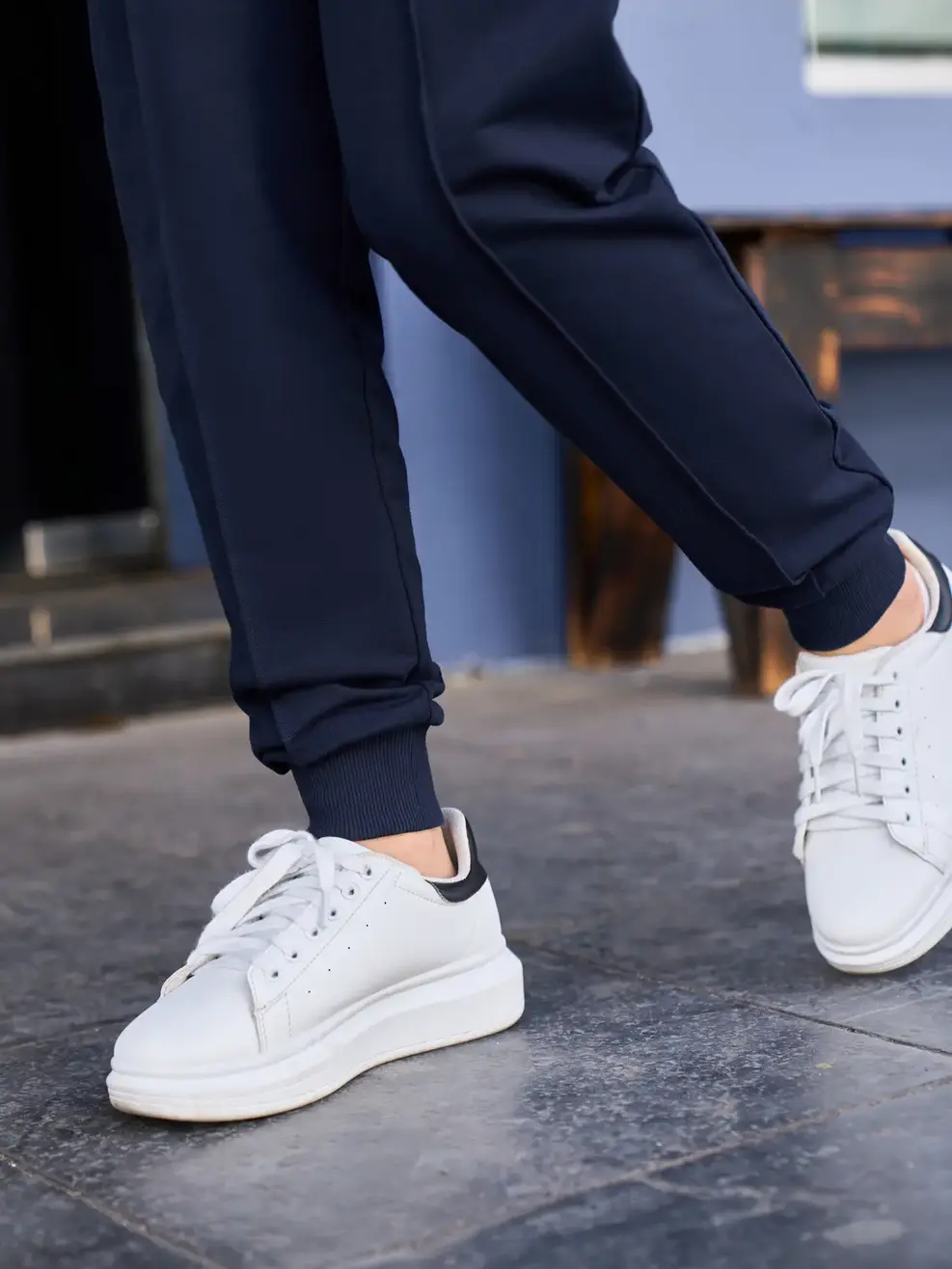 Bộ đông nữ năng động in FIGHT - Trắng phối navy - S