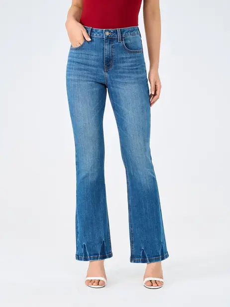 Quần jeans nữ denim 4 mùa ống vẩy