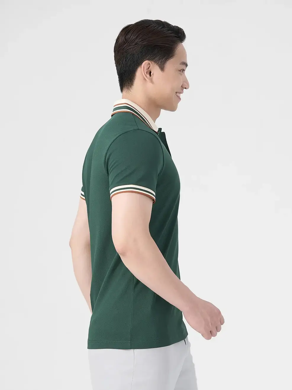 Áo Polo Nam Bo Cổ Phối Màu (APM7213) - XANH 067 - M