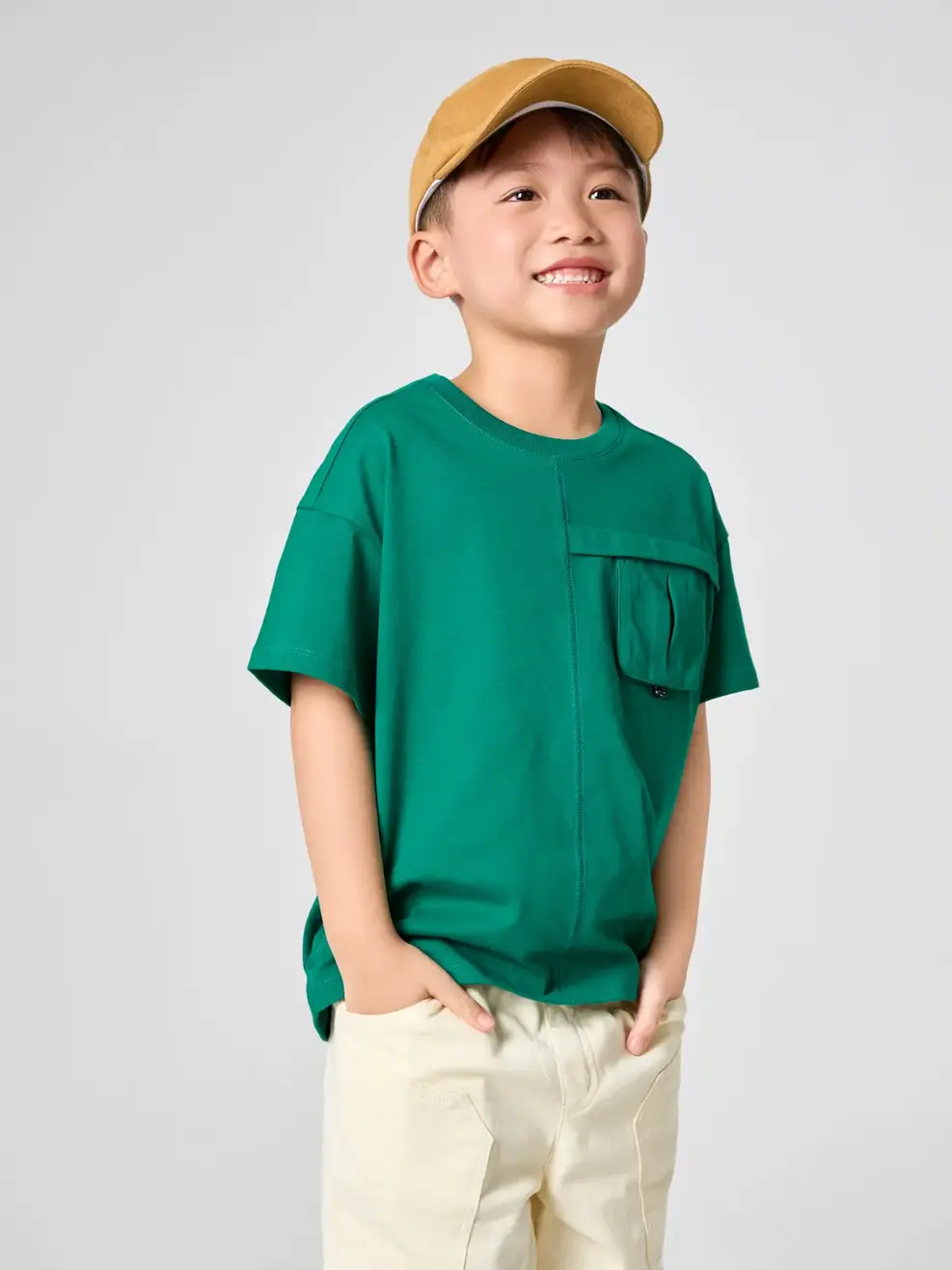 Áo Phông Bé Trai Túi Hộp Có Li - XANH 076 - 2-3