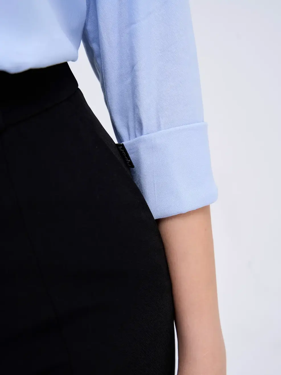 Sơ mi dài tay nữ Visco cơ bản - Xanh - XL