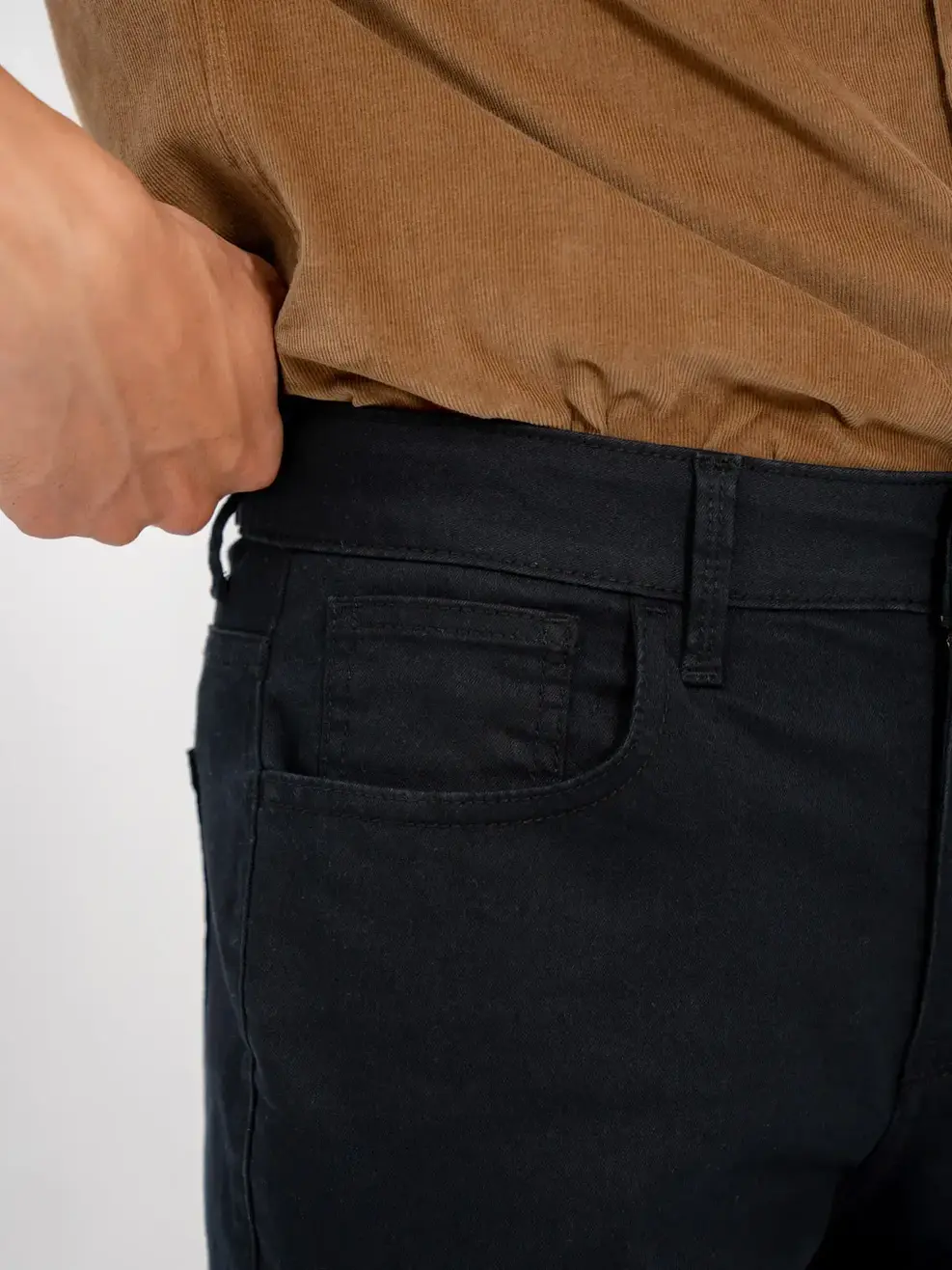 Quần Jeans Nam Slim Denim Like Cơ Bản (QJM6041) - Đen 001 - 28