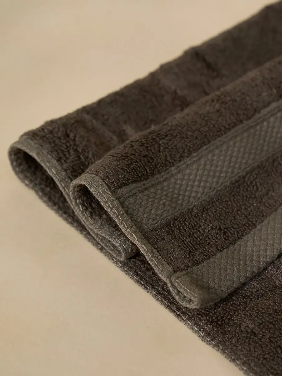 Khăn mặt sợi sồi mềm mịn combo 2 - KEM-GHI