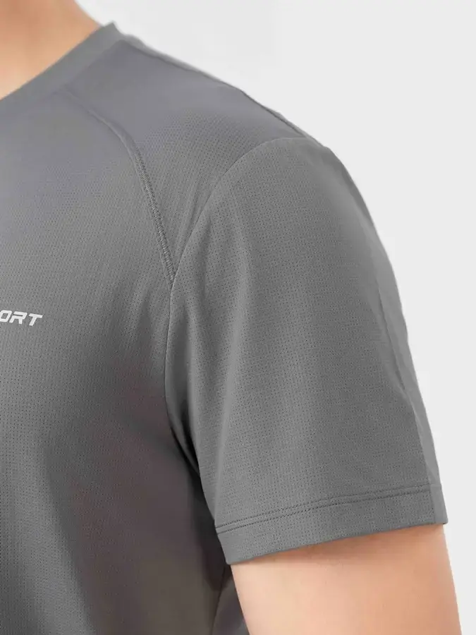 T-shirt Thể Thao Nam Chần Chỉ - Xám - M