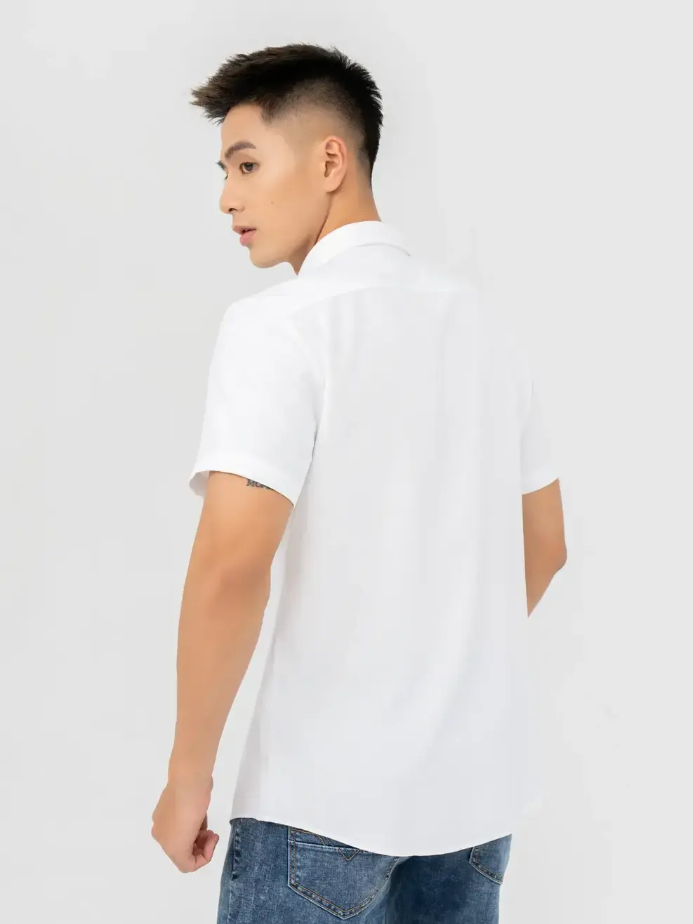 Áo Sơ Mi Cộc Tay Cafe (SCM6035) - White 004 - L