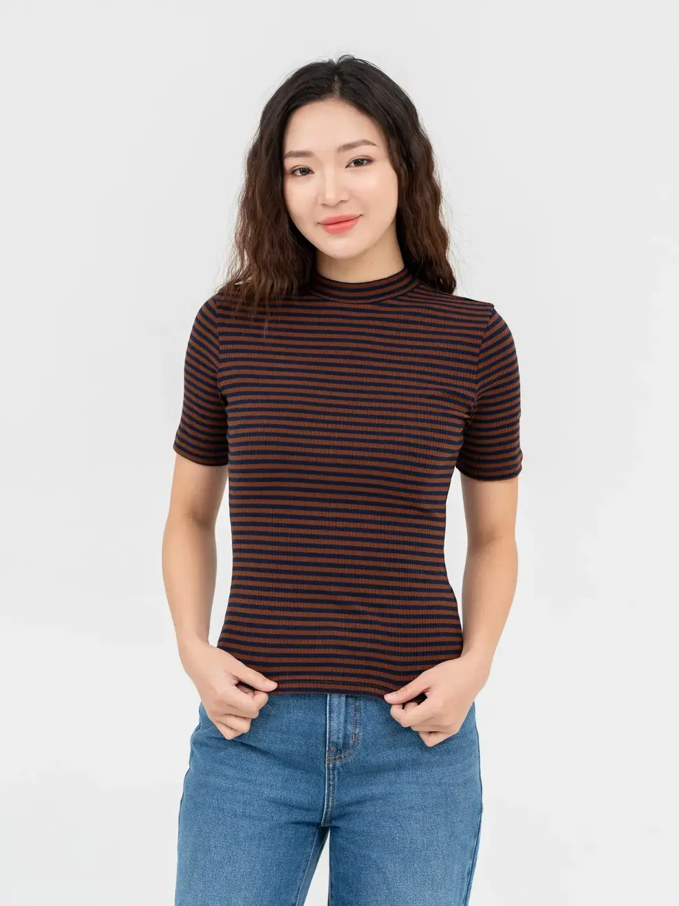 Áo Thu Đông Nữ Tay Lỡ - Nâu Navy - S