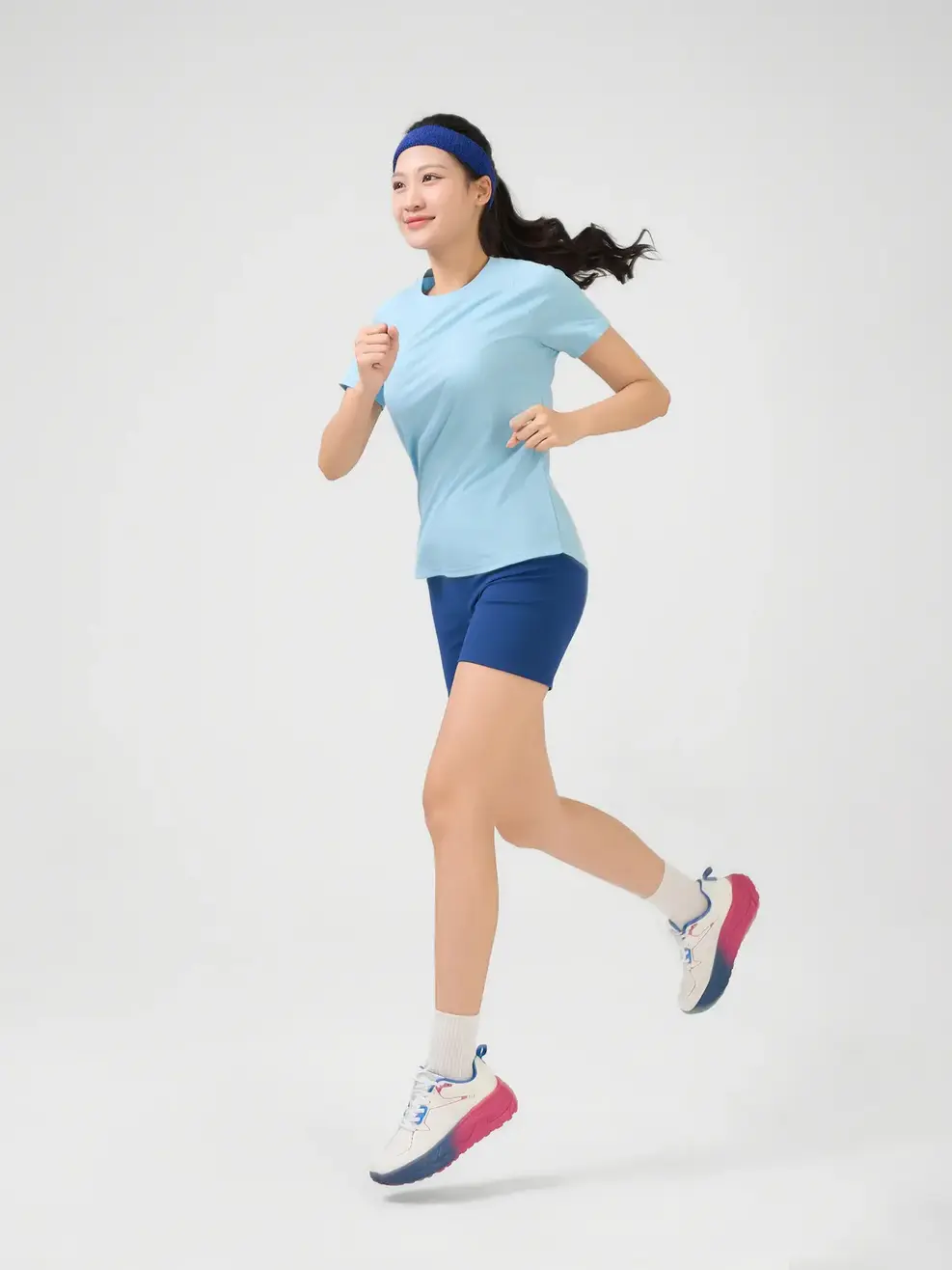 Áo Phông Thể Thao Siêu Nhẹ Đuôi Tôm - xanh trời 008 - S