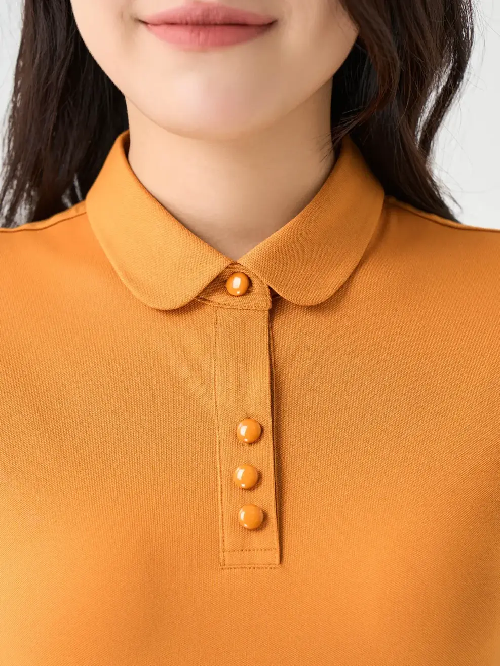 Áo Polo Nữ Cổ Sen - Vàng - S