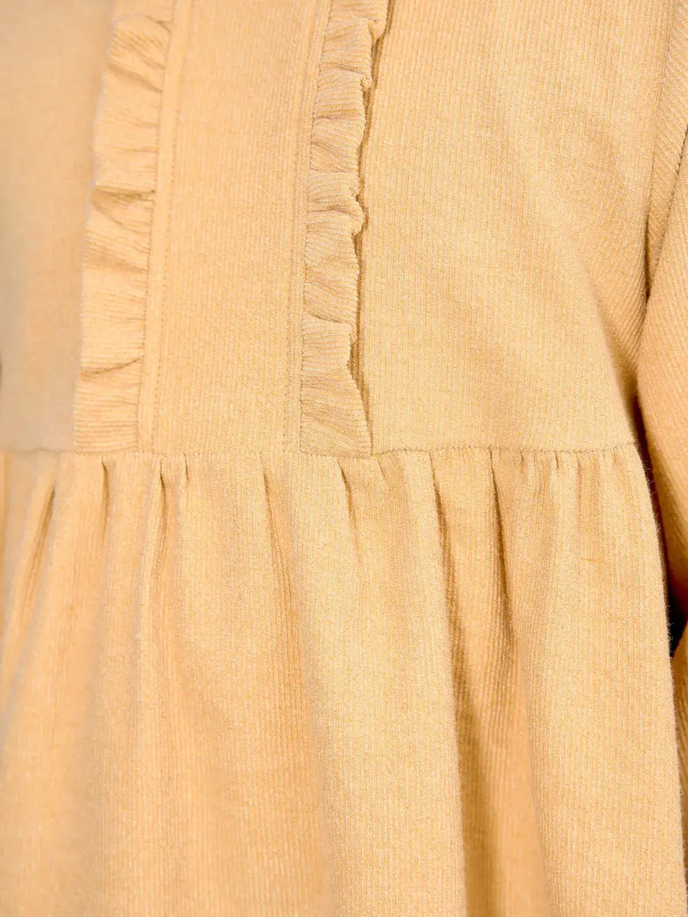 Váy trẻ em dáng xòe cổ bèo  - Vàng