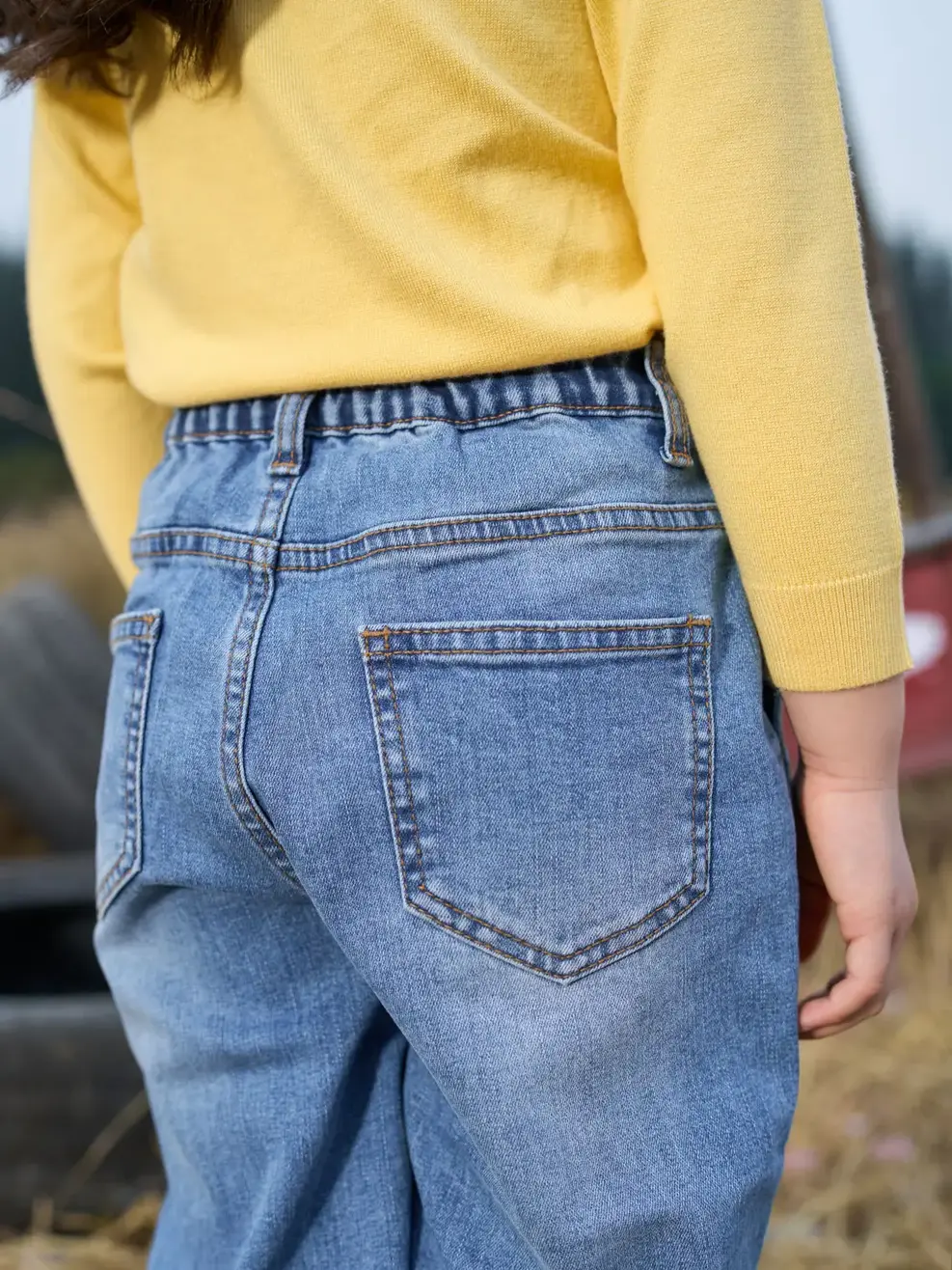 Quần jean kid baggy - Xanh nhạt - 8-9