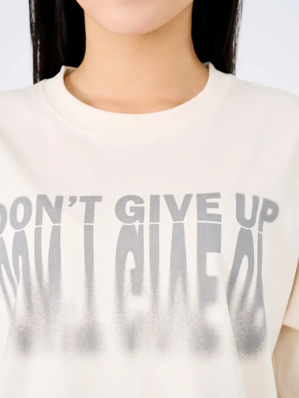 ÁO Tshirt Yoguu Don'T Give Up - Trắng - 1